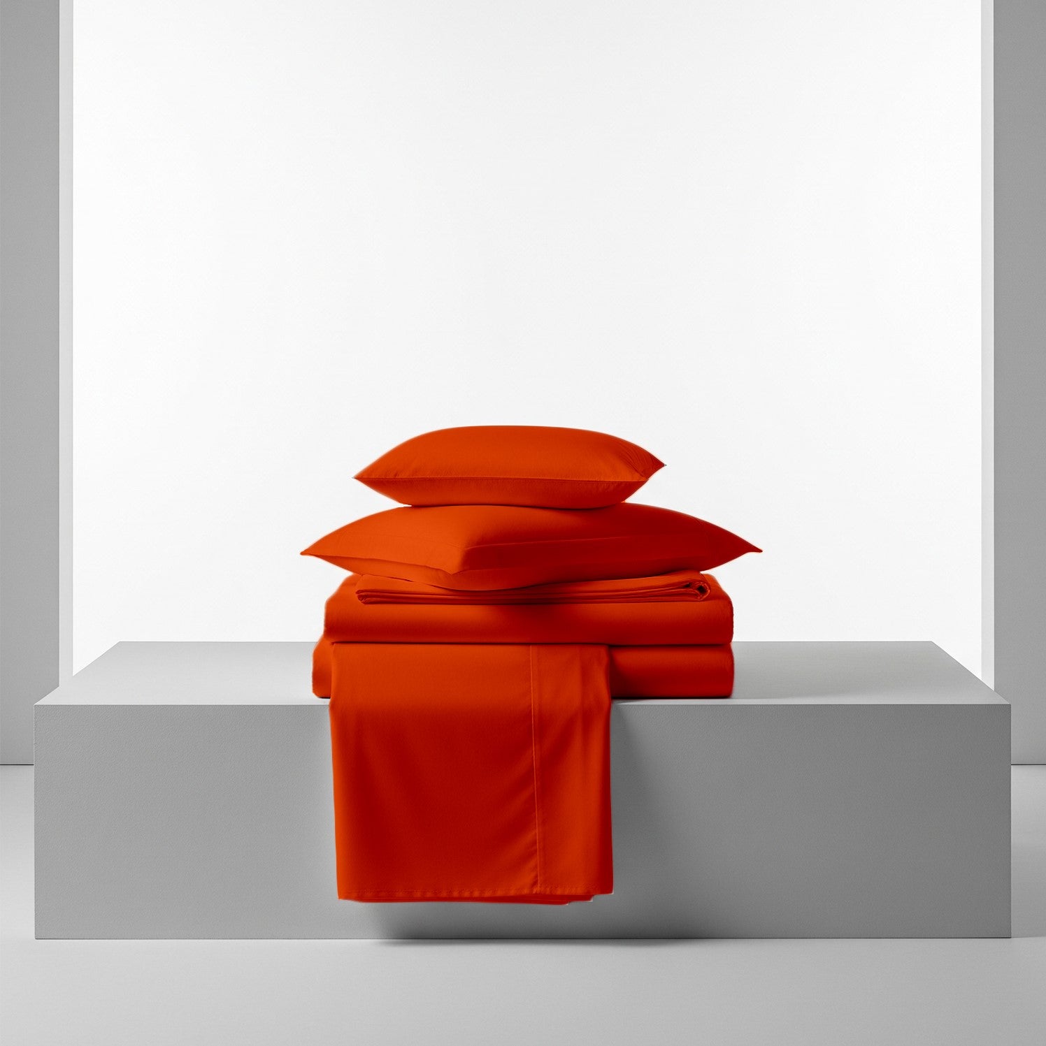 Orange Cotton Flat Bedsheet – Modern, Soft & Effortlessly Stylish