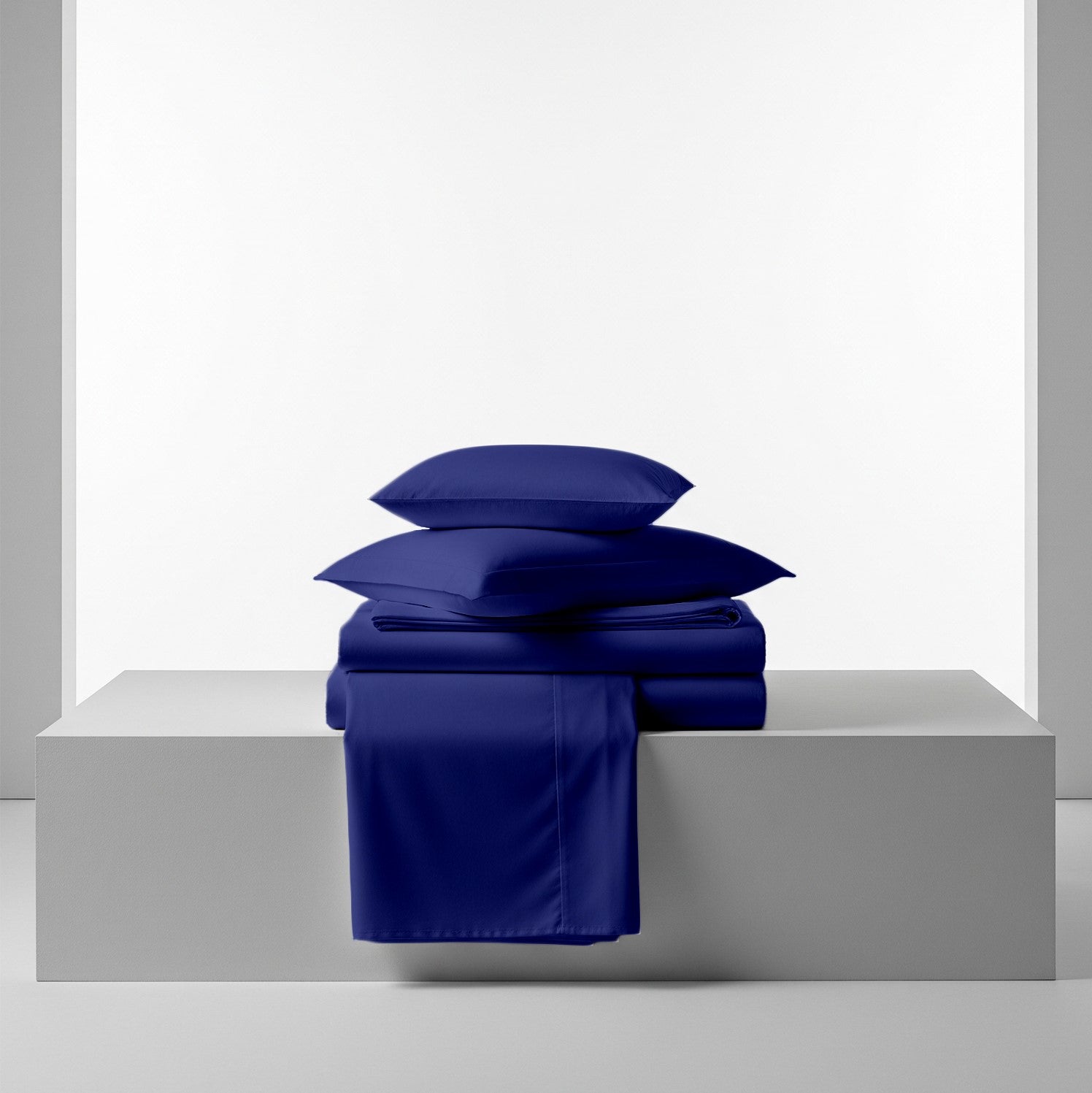 Medium Blue Cotton Flat Bedsheet – Modern, Soft & Effortlessly Stylish