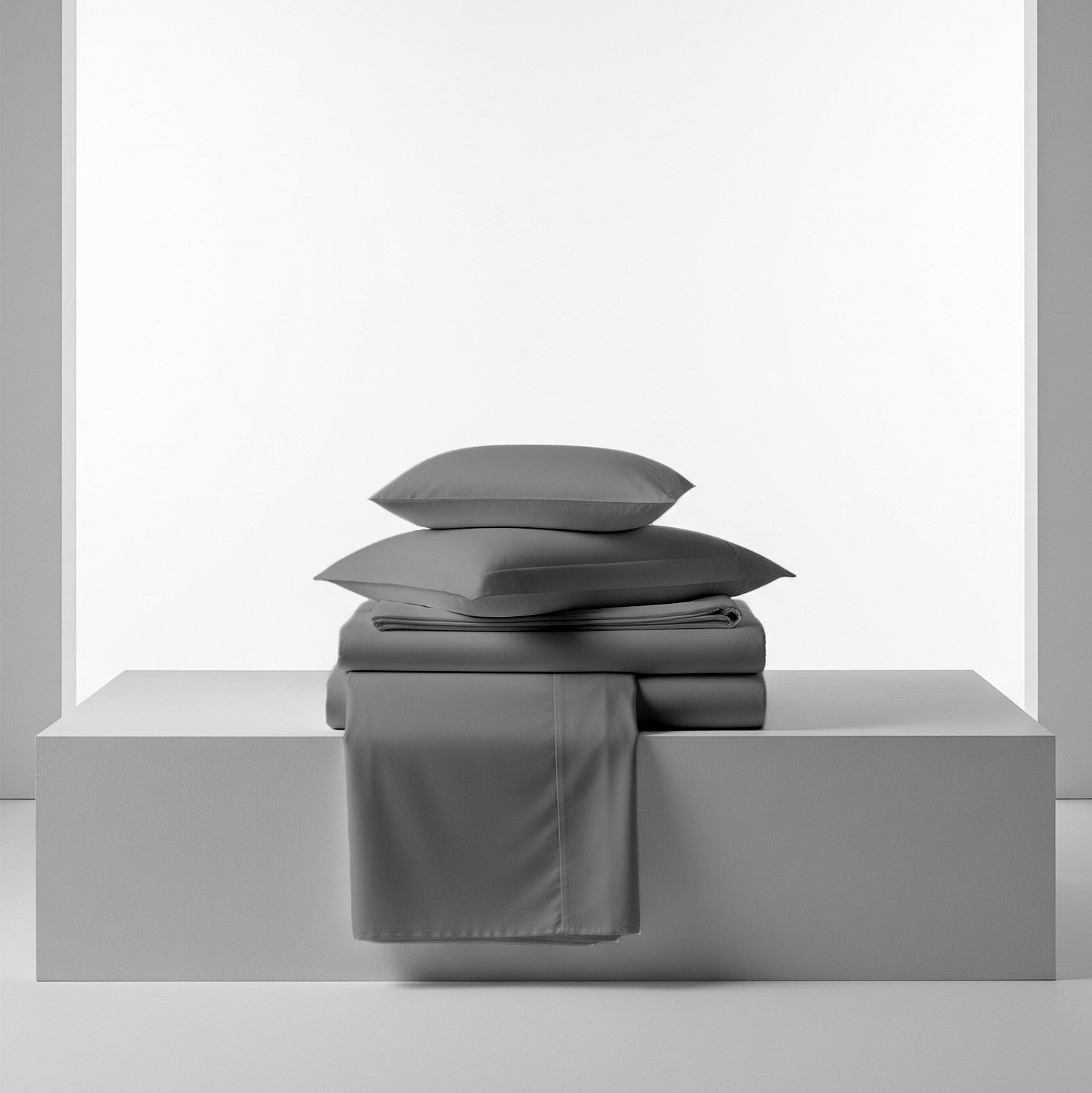 Silver Cotton Flat Bedsheet – Modern, Soft & Effortlessly Stylish