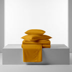 Gold Cotton Flat Bedsheet – Modern, Soft & Effortlessly Stylish