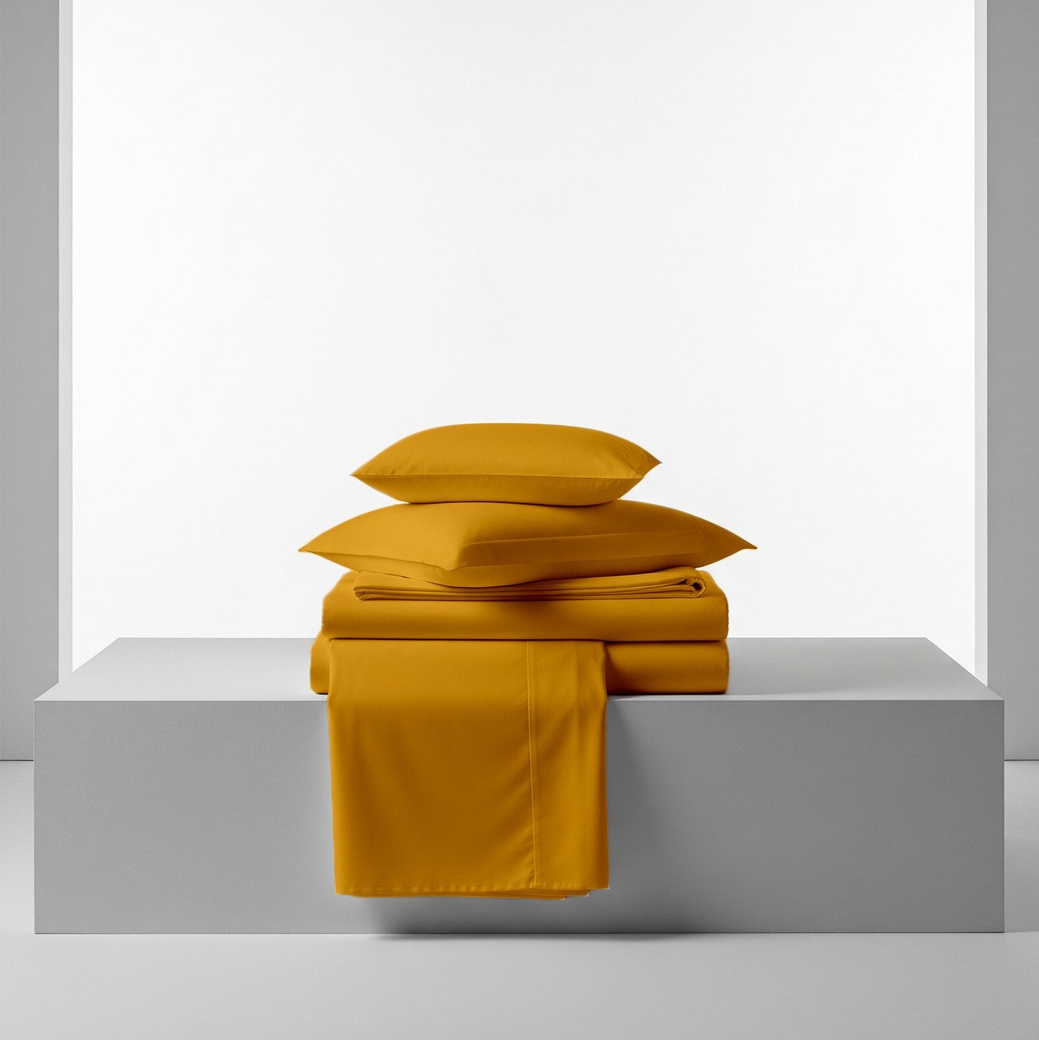 Gold Cotton Flat Bedsheet – Modern, Soft & Effortlessly Stylish