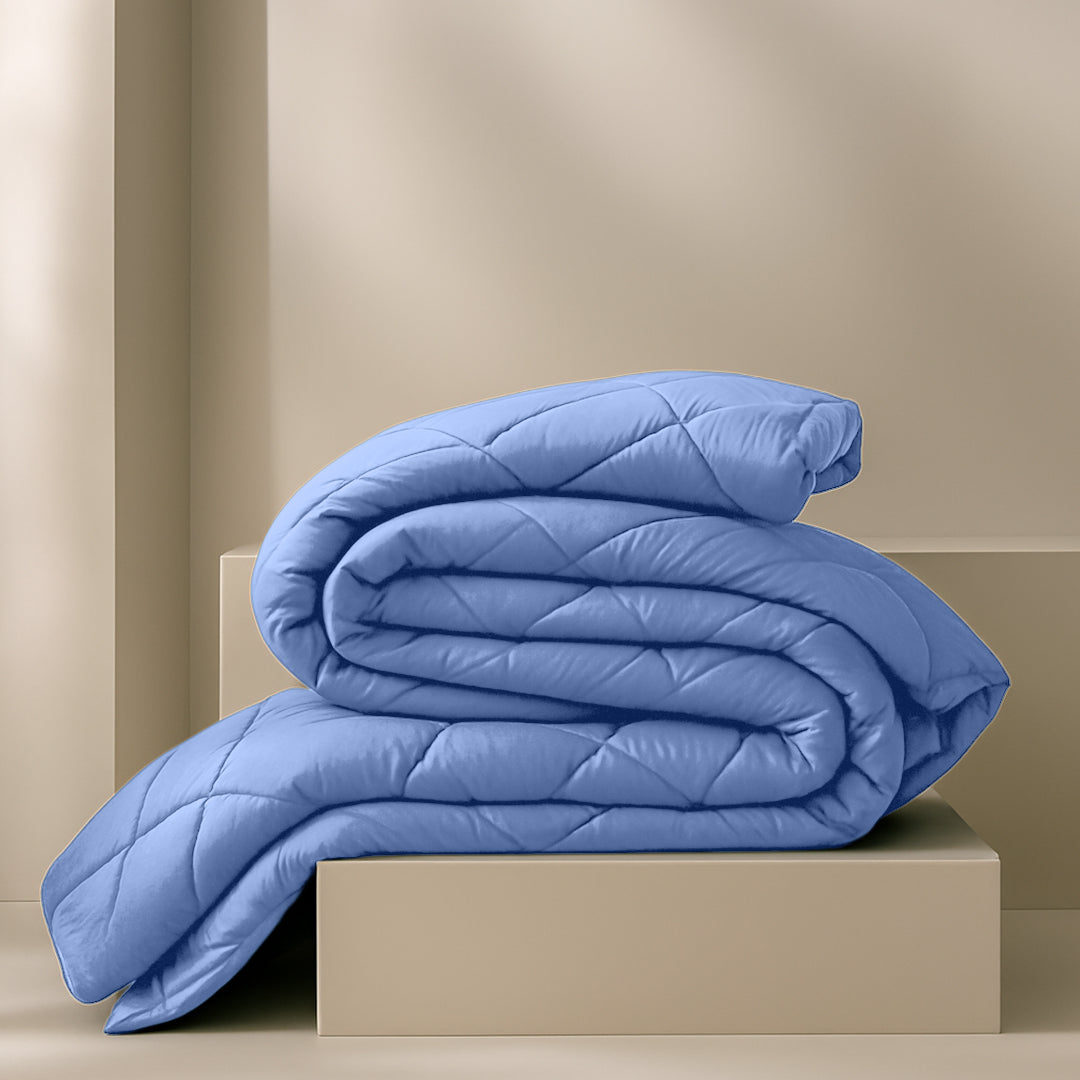 100 GSM Soft AC Comforter| Silver Light blue| Lightweight & Microfiber|