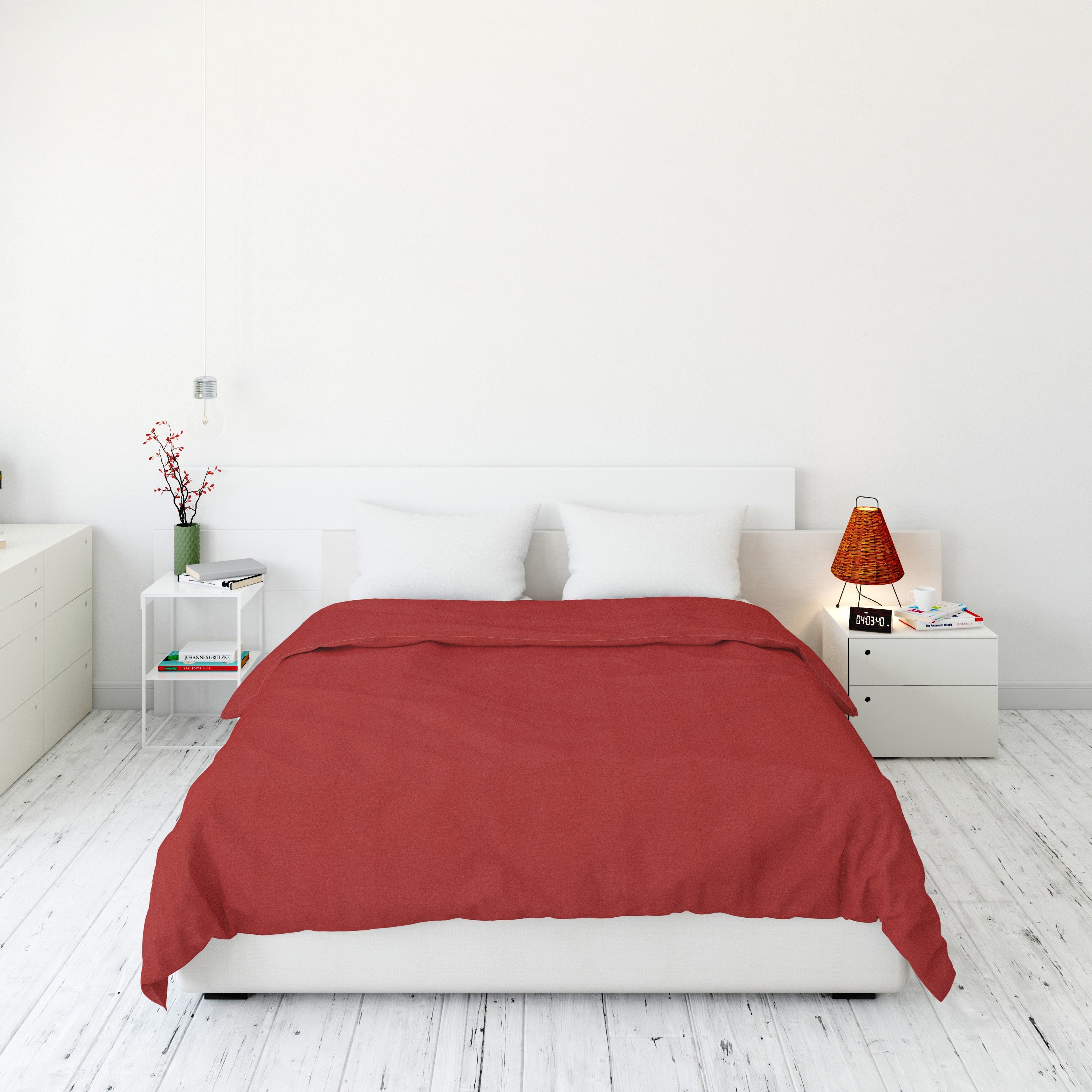 Razzai Super Soft Microfiber 3 Piece Duvet Cover Set and 2 Pillow Cover (18X28 Inches) - Single, Double, King Size /Beige