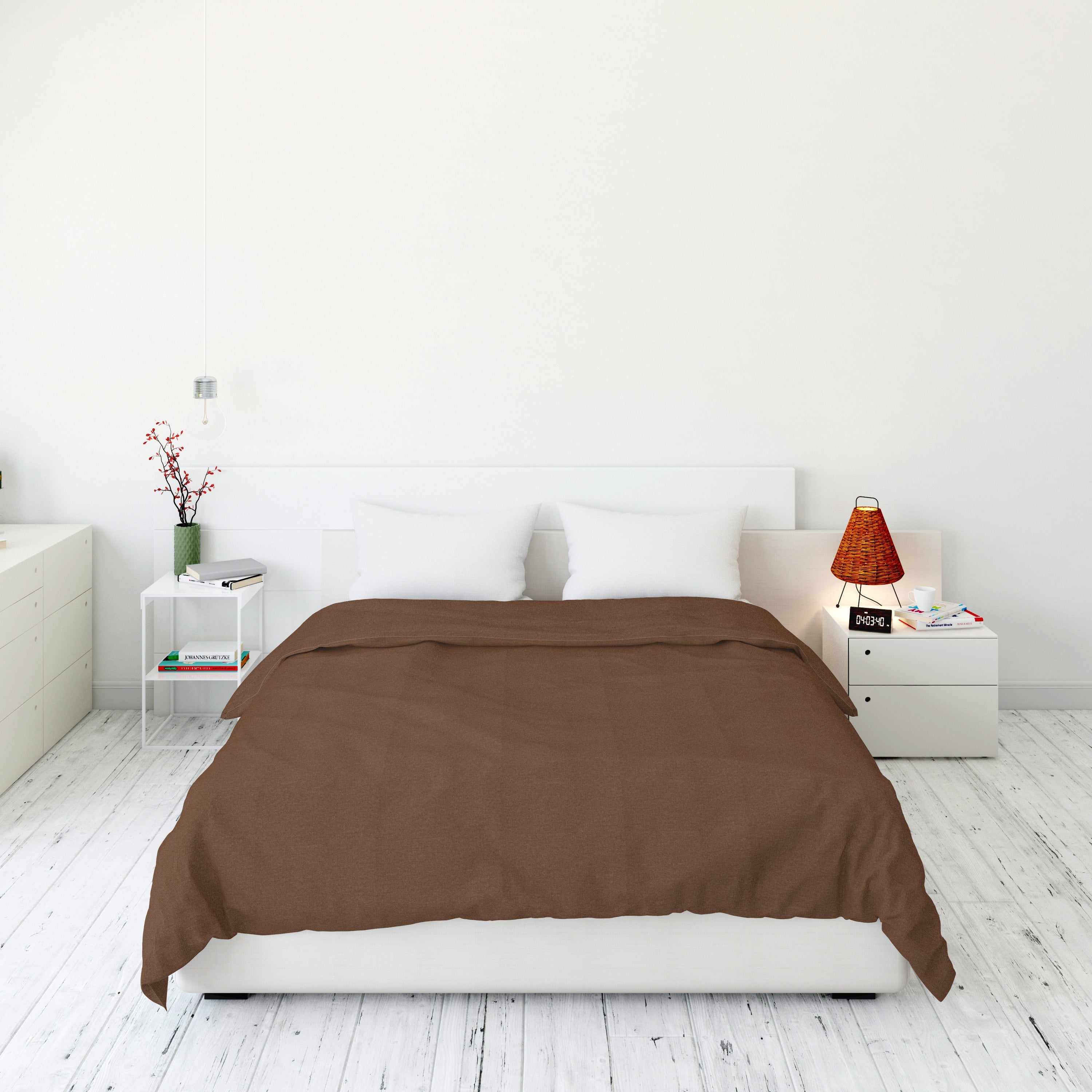 Razzai Super Soft Microfiber 3 Piece Duvet Cover Set and 2 Pillow Cover (18X28 Inches) - Single, Double, King Size /Sky Blue