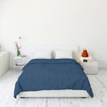 Razzai Super Soft Microfiber 3 Piece Duvet Cover Set and 2 Pillow Cover (18X28 Inches) - Single, Double, King Size /Medium Blue