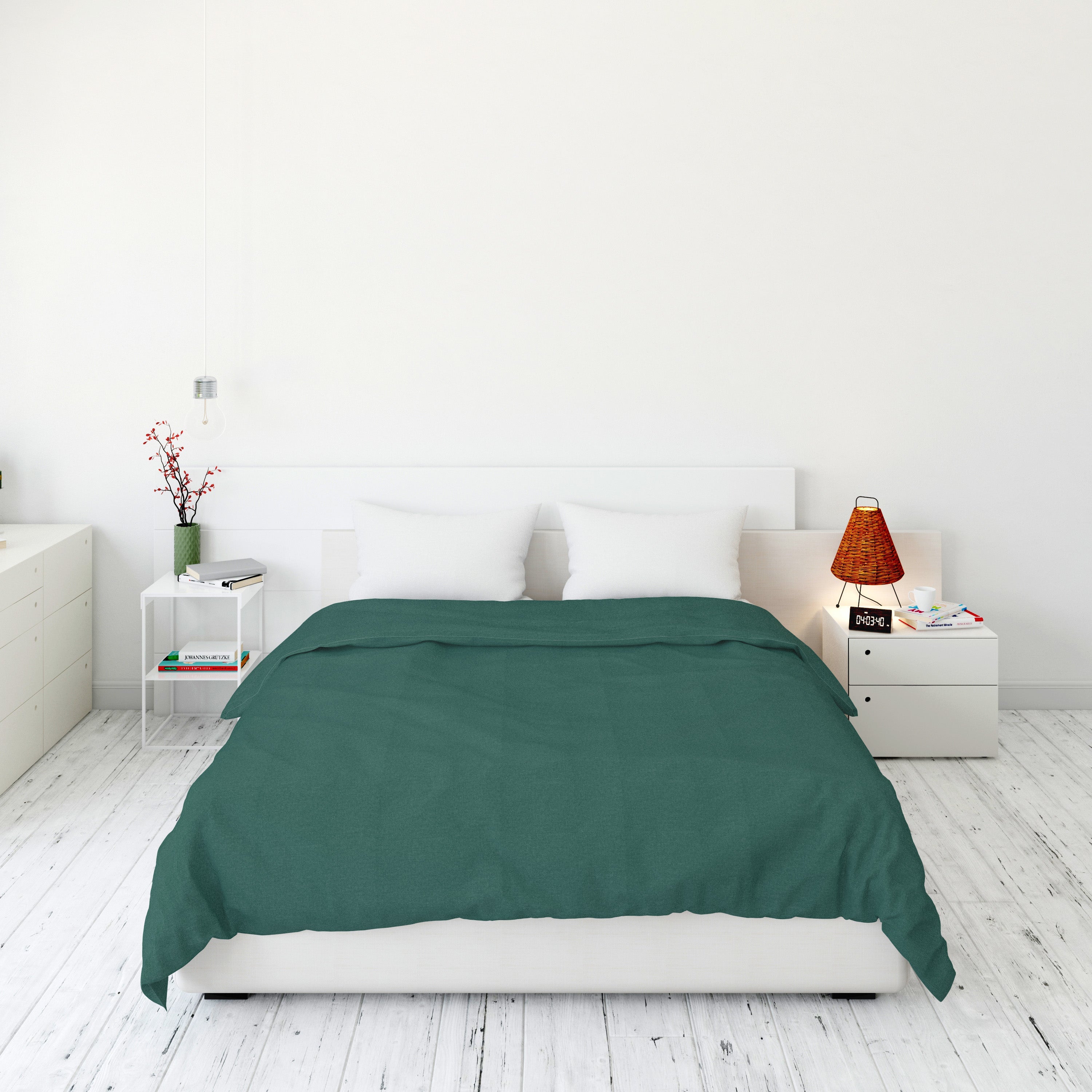 Razzai Super Soft Microfiber 3 Piece Duvet Cover Set and 2 Pillow Cover (18X28 Inches) - Single, Double, King Size /Beige