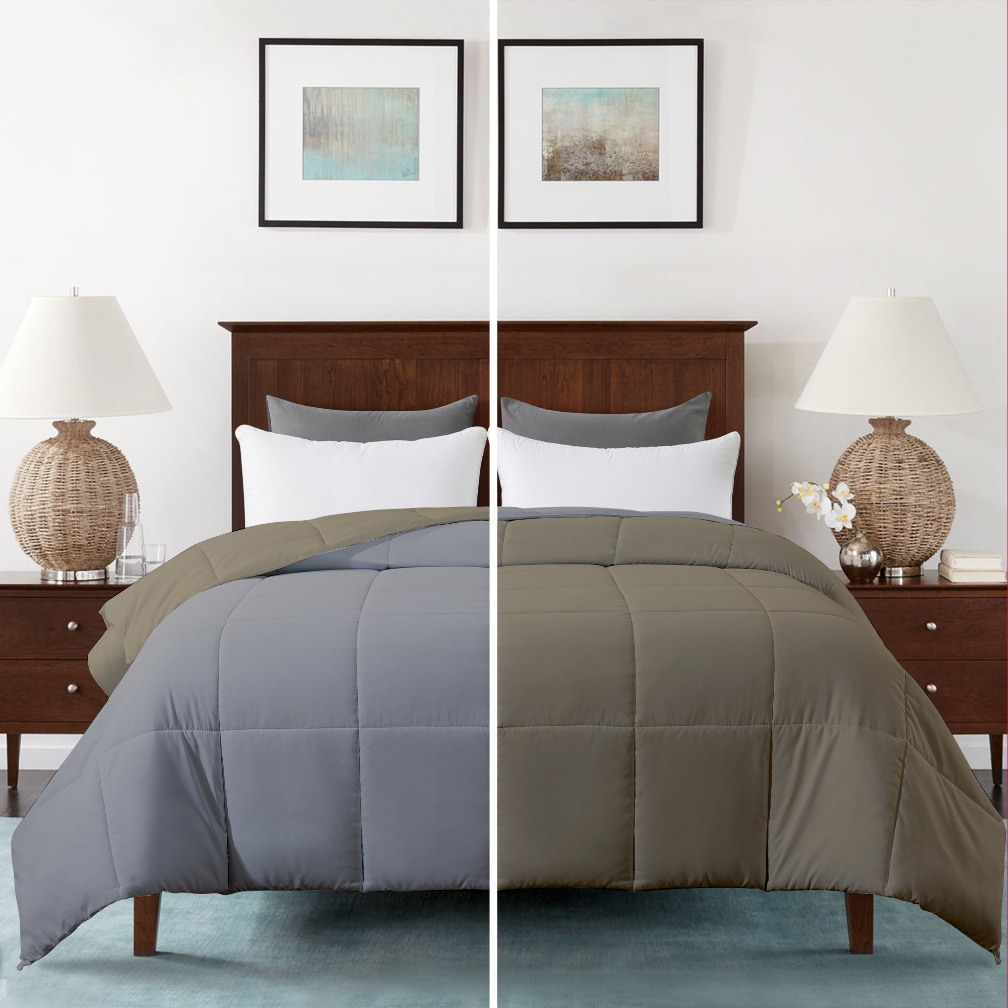 blanket quilt for ac room silver beige