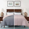 ac comforter quilt silver peach