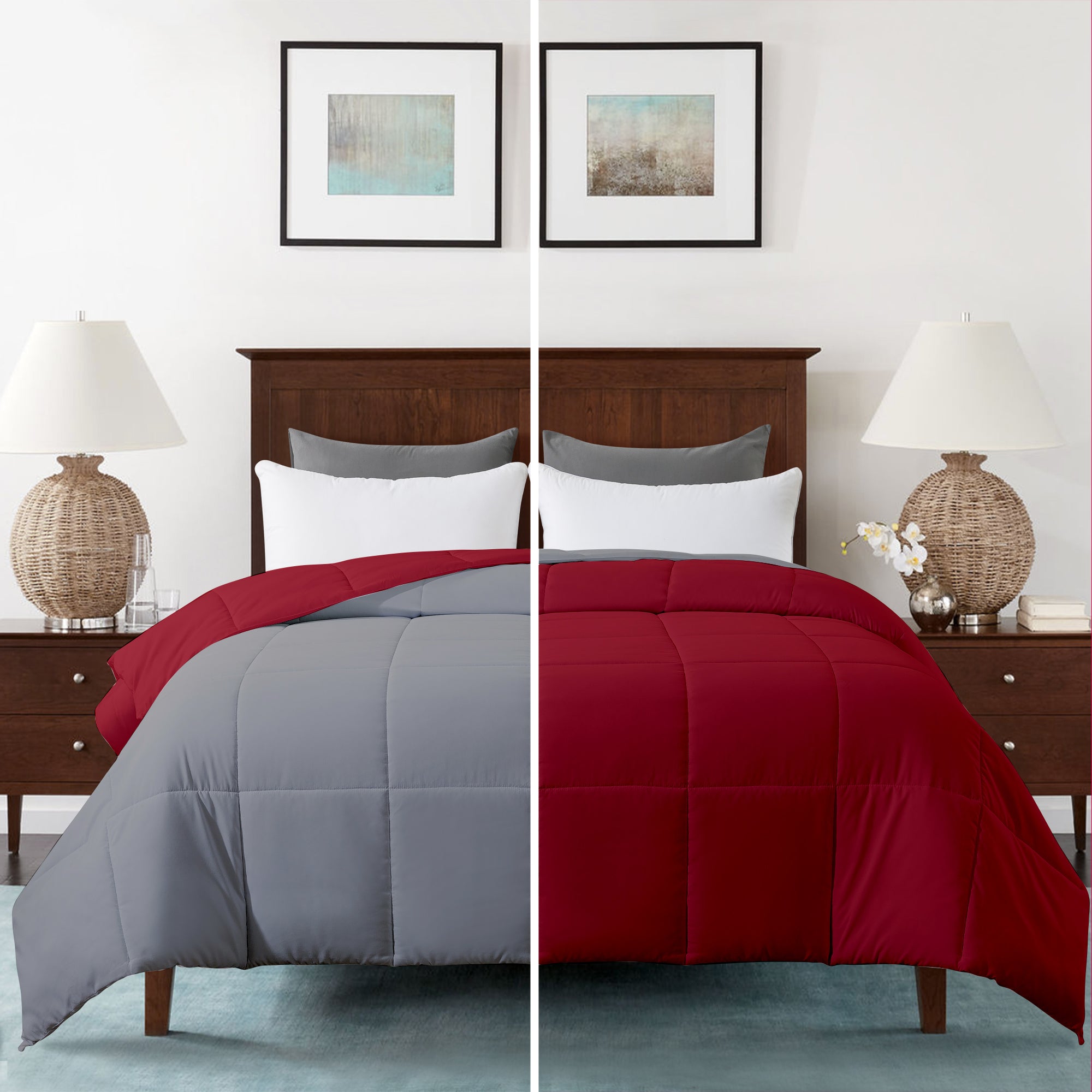 ac comforters silver burgundy #Burgundy