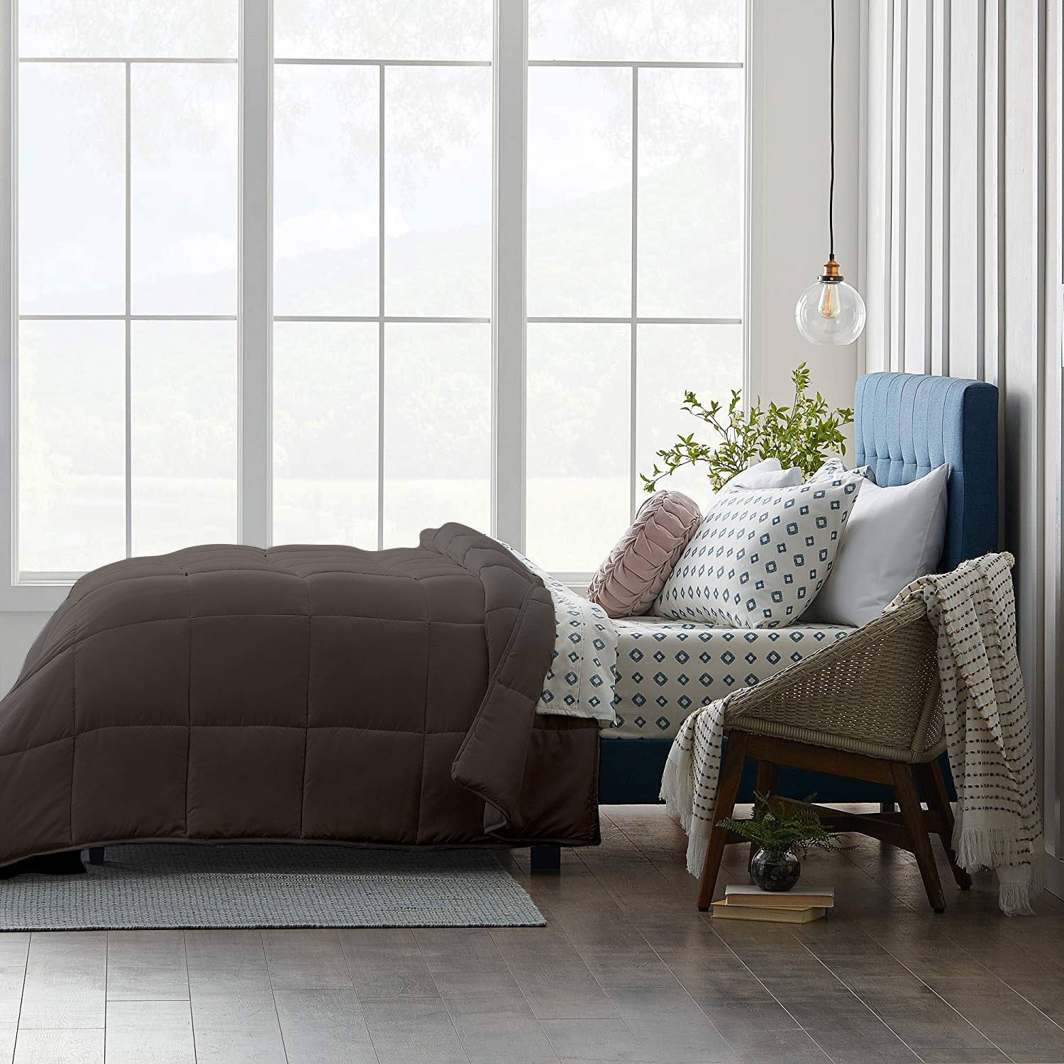 300 GSM Comforter For All Weather |Dark Grey | Microfiber, lightweight|