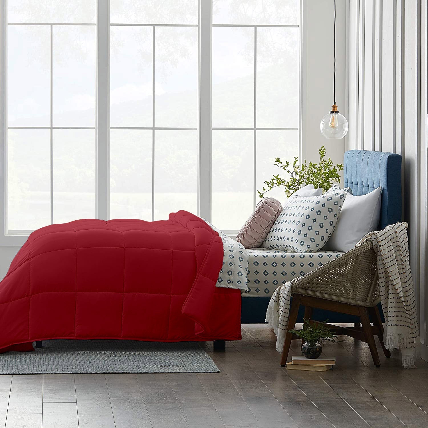 300 GSM All Weather Comforter |Burgundy | Microfiber & lightweight|