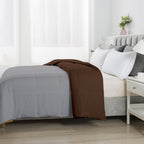 150 GSM Soft AC Comforter |Lightweight & Reversible |Silver Chocolate Brown|