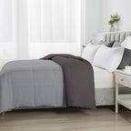 150 GSM Soft AC Comforter |Reversible & Lightweight |Silver Dark Grey|