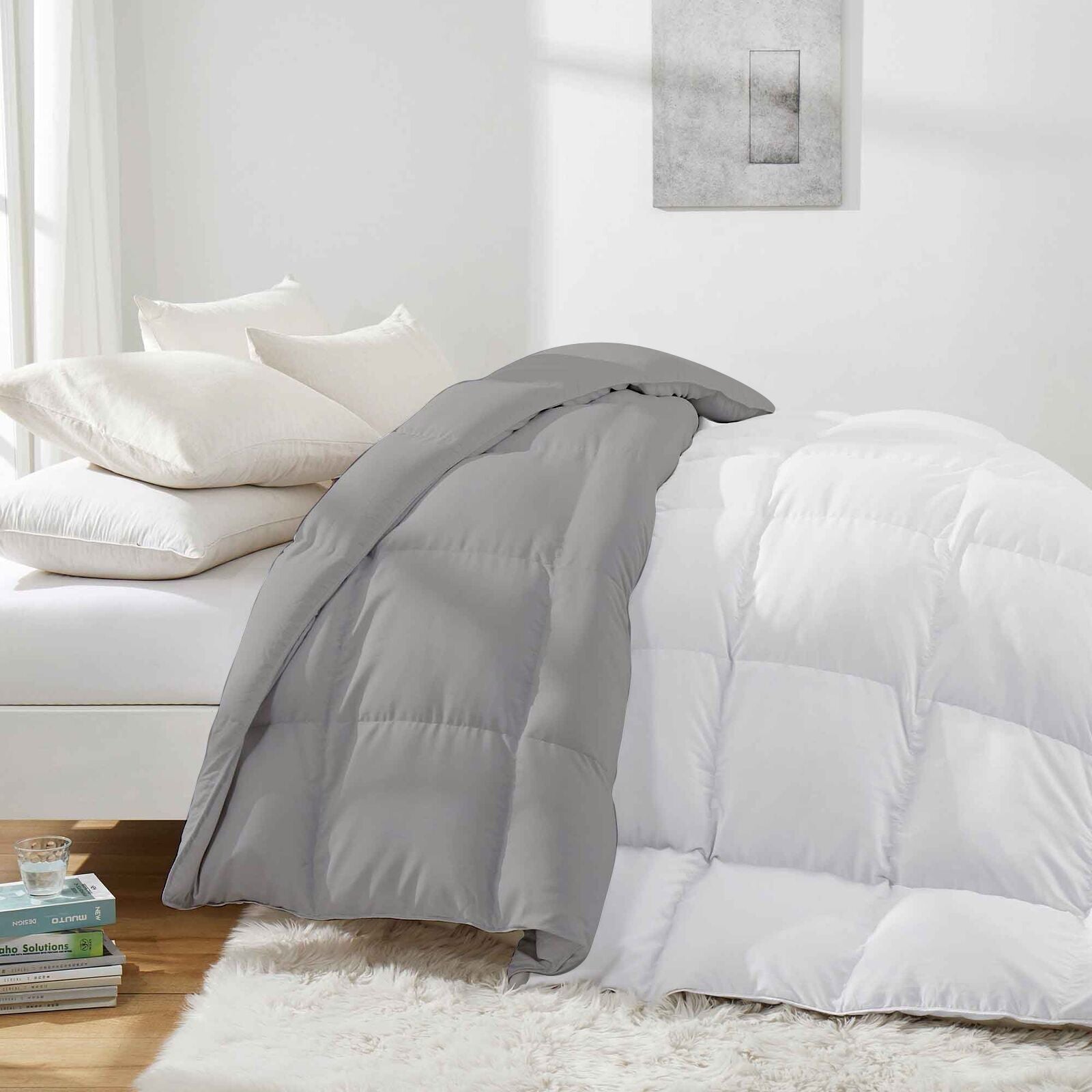 Heavy winter quilt with breathable fabric cover