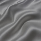 Silver Satin Fitted Bedsheet With Pillow Cover